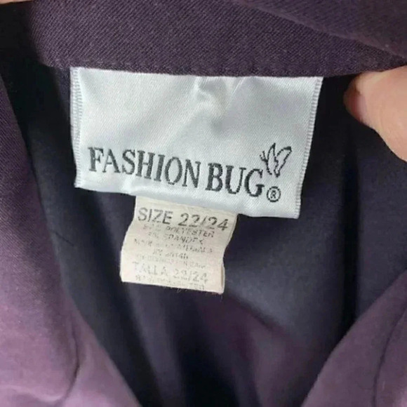 Fashion bug blazer 22/24 purple faux suede jacket - Picture 9 of 11